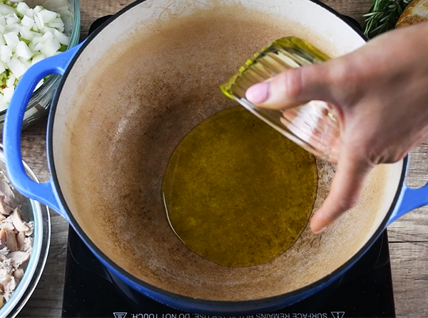 Creamy Wild Rice Chicken Soup - Step 1